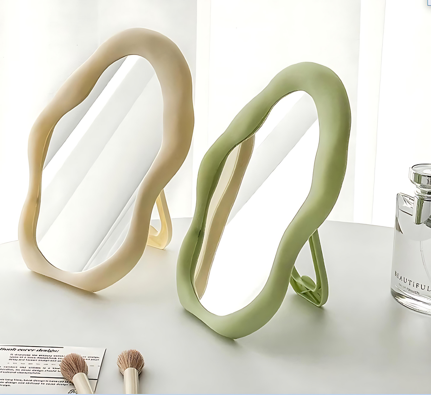 Scalloped Mirror – Aesthetic Small Wavy Mirror for Bedroom & Vanity | Modern Minimal Decor