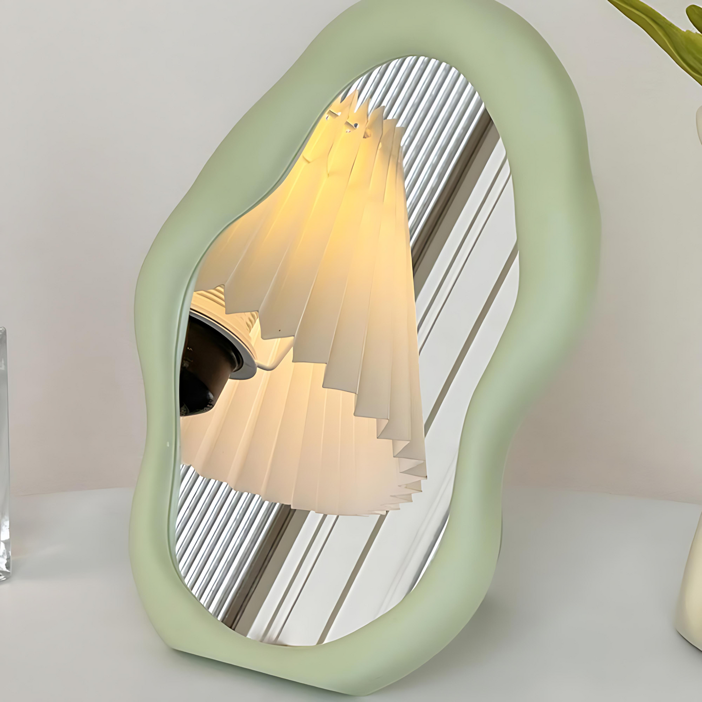 Scalloped Mirror – Aesthetic Small Wavy Mirror for Bedroom & Vanity | Modern Minimal Decor